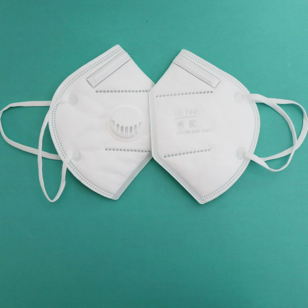 Personal Protection Particulate N95 Mask White Kn95 Protective Face Mask with Breathing Valve Earloops