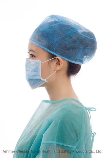 Einweg-Gesichtsmaske für medizinische Zwecke mit doppelter elastischer, nicht reizender und atmungsaktiver Vlies-Gesichtsmaske für den Krankenhaus- und Laborgebrauch